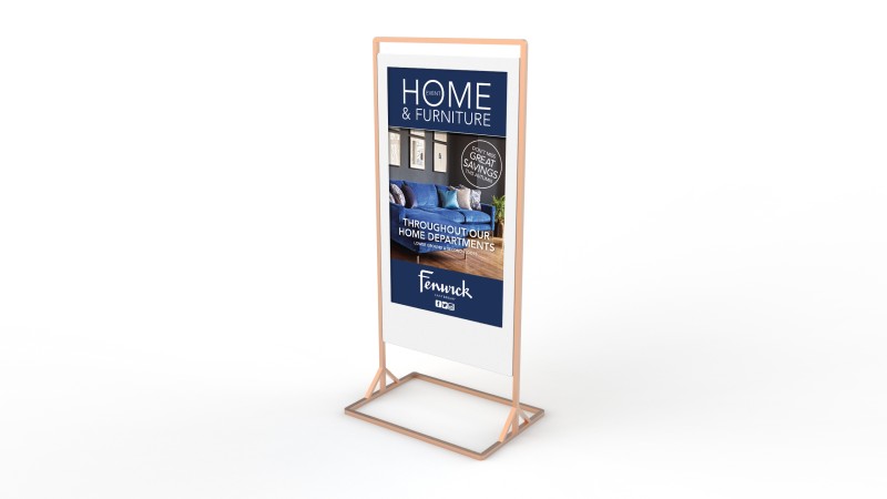 Superslim Freestanding Double-Sided Digital Posters - White Background Image (3)